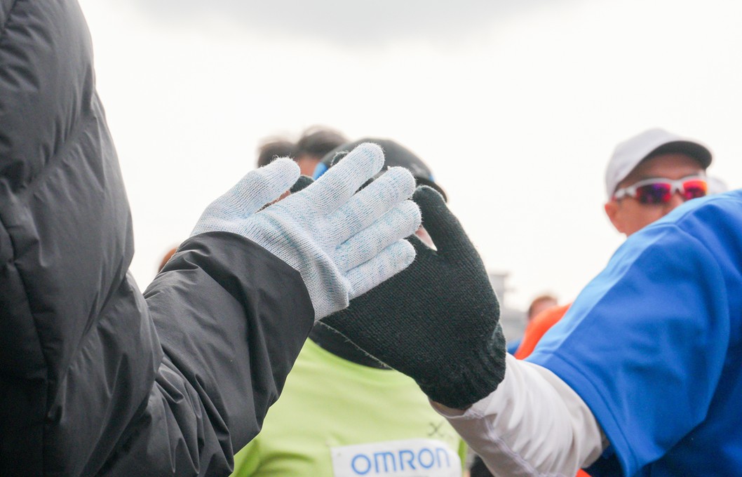 「ハイタッチゾーン」でランナーを応援!