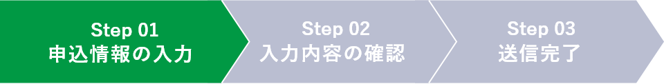 Step 01 申込情報の入力