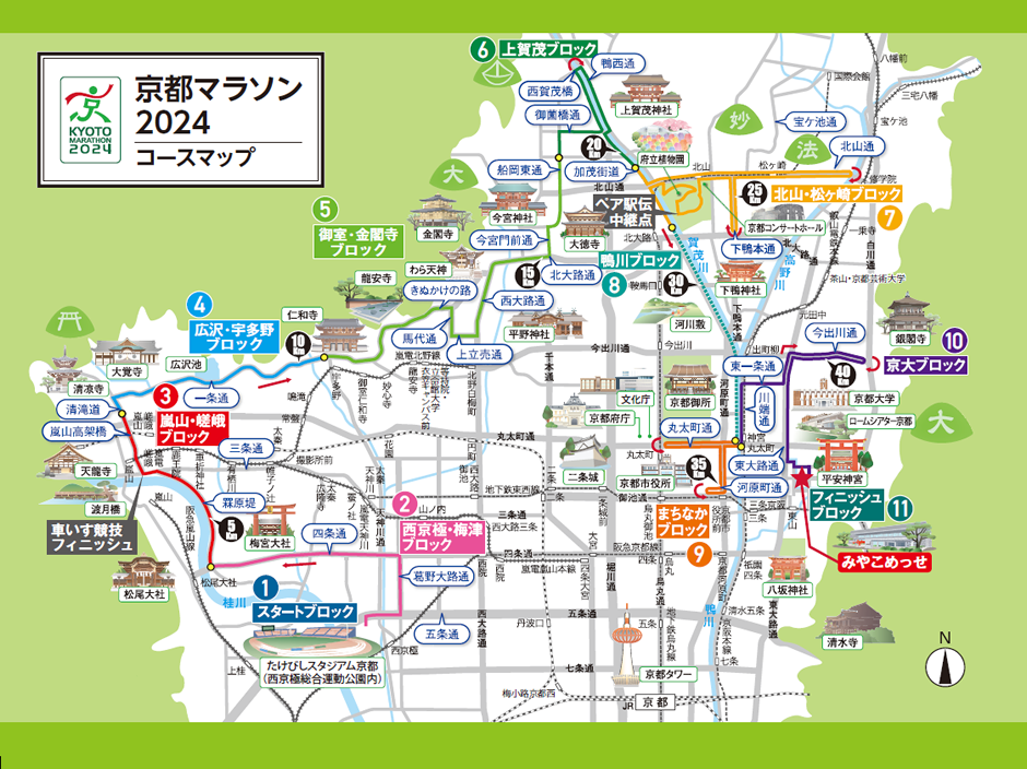 京都マラソン2024 コースマップ